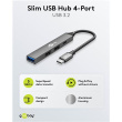 Goobay Slim 4-Port USB Hub, USB-C to USB-C/USB-A, 5 Gbit/s | 74459 74459