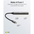 Goobay Slim 4-Port USB Hub, USB-C to USB-A, 5 Gbit/s | 74457 74457