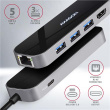 AXAGON SuperSpeed USB-C COMBO 6in1 Hub | HMC-6GL HMC-6GL