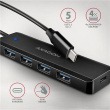 AXAGON Travel four-port USB-C 5Gbps hub | HUE-C1C HUE-C1C