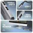 AXAGON USB-C 5Gbps STARTER 4in1 Hub | HMC-H3A HMC-H3A