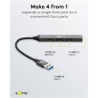 Goobay Slim 4-Port USB Hub, USB-A to USB-A, 5 Gbit/s | 74456 74456