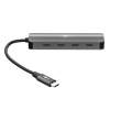 Goobay 76565 Slim 4-Port USB-Hub, USB-C™ auf USB-C™, 10 Gbit/s, Grey 76565