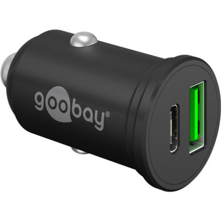 Goobay 61739 Dual-USB Car Fast Charger USB-C PD, 45 W 61739