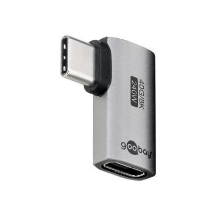 Goobay 74441 USB-C™ Adapter Horizontal 90°, USB4™ | Goobay 74441