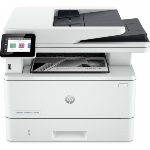 HP LaserJet Pro MFP 4102fdn AIO All-in-One Printer - A4 Mono Laser, Print/Copy/Dual-Side Scan, Automatic Document Feeder, Auto-Duplex, LAN, Fax, 40ppm, 750-4000 pages per month (replaces M428fdn)