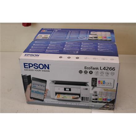 Восстановленный. Epson EcoTank L4266 Printer | Epson Multifunctional printer | EcoTank L4266 | Inkjet | Colour | 3-in-1 | A4 | Wi-Fi | White | DAMAGED PACKAGING | Epson Multifunctional printer | EcoTank L4266 | Inkjet | Colour | 3-in-1 | A4 | Wi-Fi | Whit