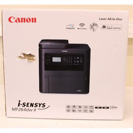 Taastatud. Canon i-SENSYS MF264dw II 3-in-1 Mono Laser Printer | Canon i-SENSYS | MF264dw II | Laser | Mono | 3-in-1 | A4 | Wi-Fi | Black | DAMAGED PACKAGING