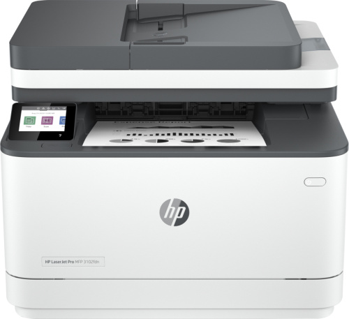 HP LaserJet Pro MFP 3102fdn AIO All-in-One Printer - A4 Mono Laser, Print/Copy/Scan/Fax, Automatic Document Feeder, Auto-Duplex, LAN, 33ppm, 350-2500 pages per month (replaces M227fdn)