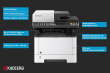 Kyocera ECOSYS M2135dn - Multifunction printer - B/W - laser - Legal (216 x 356 mm) (original) - A4/Legal (media) - up to 35 ppm (printing) - 350 sheets - USB 2.0, Gigabit LAN, USB host  - DEMO, новый