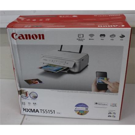 Renew. Canon PIXMA TS5151 Multifunctional printer | Canon Multifunctional printer | PIXMA TS5151 | Inkjet | Colour | All-in-One | A4 | Wi-Fi | White | DAMAGED PACKAGING