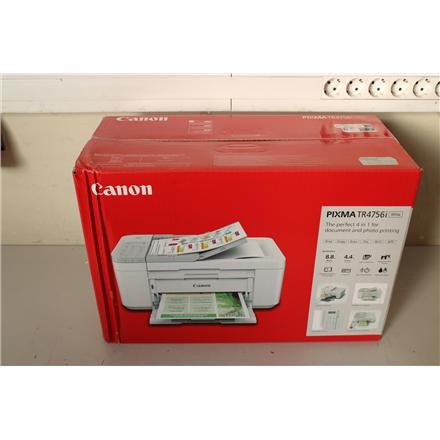 Renew. Canon IJ MFP PIXMA TR4756i WH EUR White | Canon PIXMA TR4756i | Inkjet | Colour | Multifunction printer | A4/Legal | Wi-Fi | White | DAMAGED PACKAGING