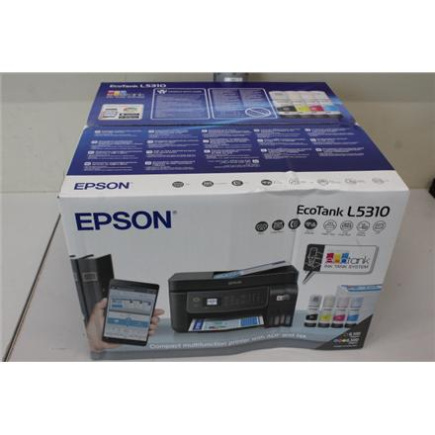 Taastatud. Epson EcoTank L5310, 4-in-1, Print, Scan, Copy, Fax | Epson Multifunctional printers | EcoTank L5310 | Inkjet | Colour | A4 | Wi-Fi | Must | DAMAGED PACKAGING
