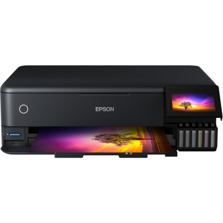 Epson EcoTank ET-8550 - Multifunction printer - colour ink-jet refillable - A3 - up to 16 ppm (printing) - USB, LAN, Wi-Fi(ac), USB host - black 
