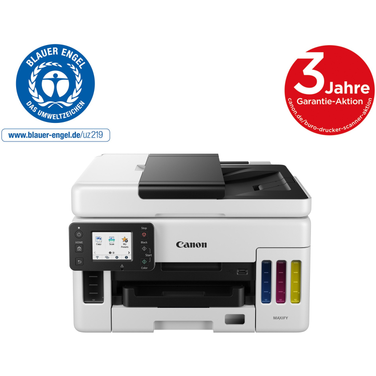 Tootefoto - T Canon MAXIFY GX6050 Tinte-Multifunktionssystem 3in1 A4 LAN WLAN Duplex ADF