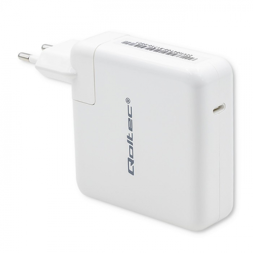 Qoltec Power charger FAST 96W USB C PD, white, 5V 20V