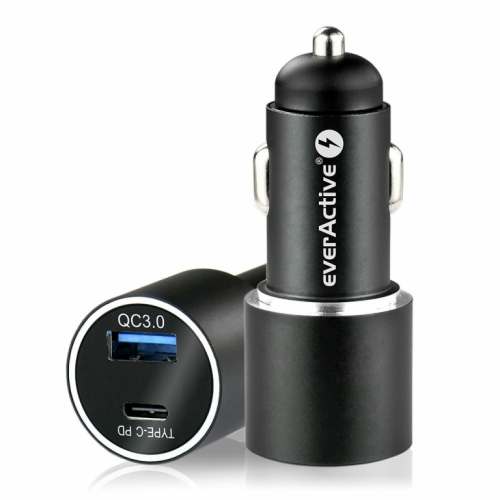 everActive CAR CHARGER CC-20Q QC 3 .0 AND USB-C PD 36W