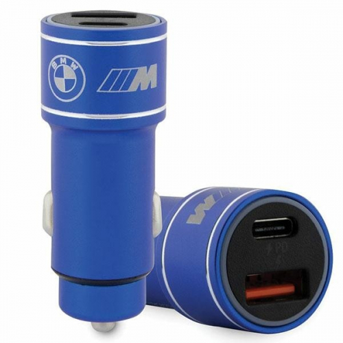 BMW Car charger 20W PD-QC 3.0 Fast Blue