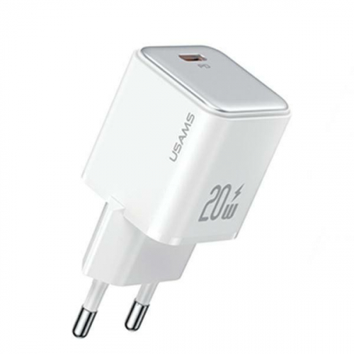 USAMS Charger USB-C PD 3.0 20W Fast Charging white