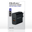 Qoltec Super Quick PD charger 1xUSB C, 1xUSB, 90W