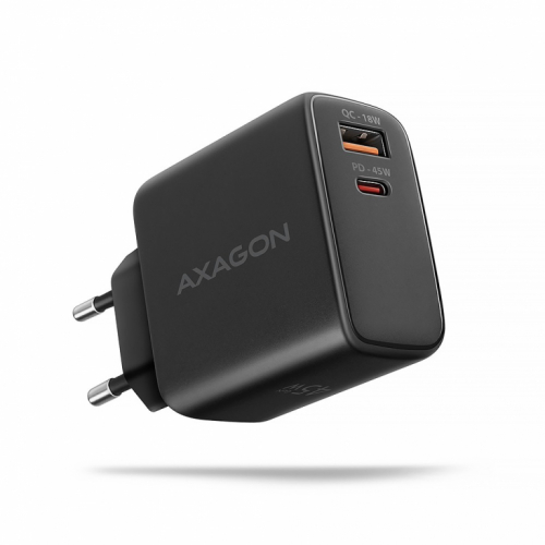 AXAGON ACU-PQ45 PD&QC 2-port wall charger 45W black