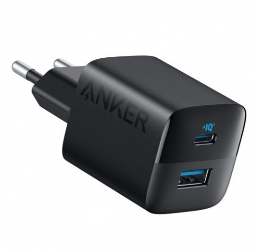 Anker 323 33W mains charger 1xUSB-A 1xUSB-C black