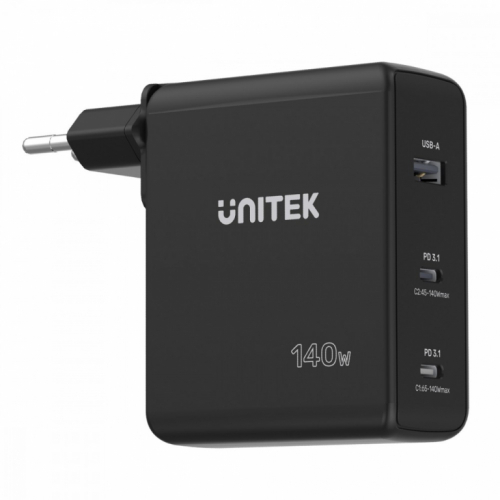 Unitek Wall Charger GAN 2x USB-C 1x USB-A 140W