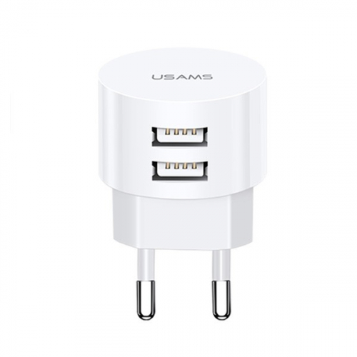 USAMS Charger T20 2XUSB 2,1A Round