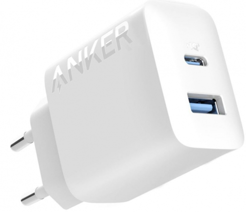 Anker 312 20W mains charger 1xUSB-A 1xUSB-C white