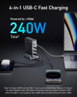 Anker Anker 749 GaNPrime 240W USB-C x 3 USB-A x 1
