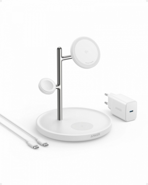 Anker MagGo 3-in-1 Stand 15W Qi2 white