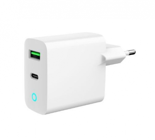 Gembird USB-A/USB-C Charger LED 20W PD QC3.0 White