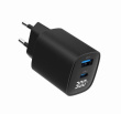 Gembird GaN Charger USB-A USB-C LCD 30W PD QC3.0 black