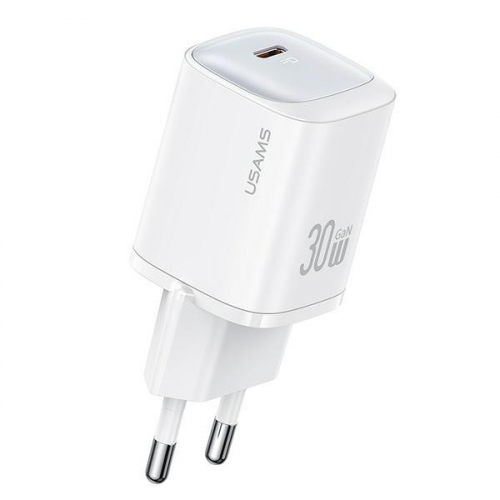 USAMS Charging 30W GaN USB-C Fast Charging White