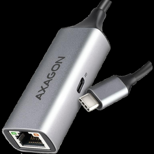 AXAGON ADE-TXPD USB-C USB3.2 Gen 1 -  Gigabit Ethernet + PD 100W, Switch comp., metal, grey