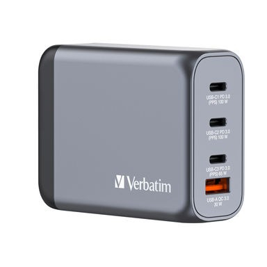 Verbatim VERBATIM GNC-100 32202 GaN 100W, 3xUSB-C, USB-