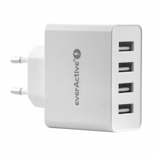 everActive PHONE CHARGER 4X USB 5A WHITE