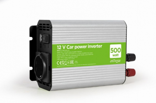 Gembird EG-PWC500-01 power adapter/inverter Auto 500 W Grey