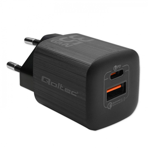 Qoltec GaN ULTRA 35W charger 5V 20V, 2.25A 3A, USB C 889620