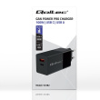 Qoltec GaN Power PRO charger 1xUSB C, 1xUSB, 100W