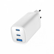 Gembird - Power adapter - 65 Watt - 4.8 A - Quick Charge 3.0 - 3 output connectors (USB, 24 pin USB-C) - white 
