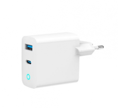 Gembird GaN USB-A USB-C Charger LED 30W PD QC3.0 white