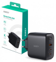 AUKEY AUKEY PA-B6T Black Omni a II GaN Wall Charger 3xUSB (2xUSB C+ 1xUSB A) 65W QC PD