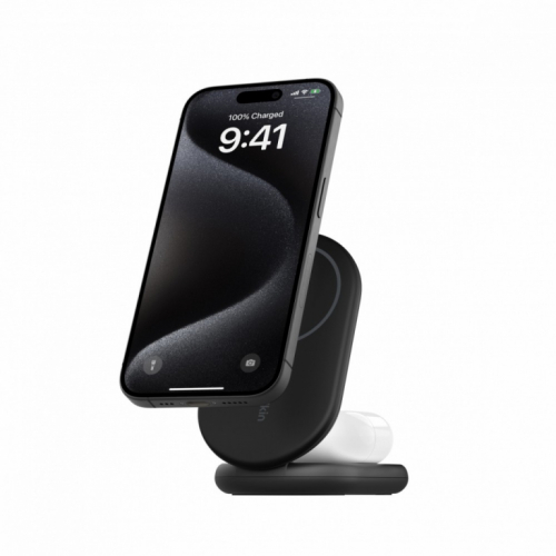 Belkin Boostcharge 2-in-1 mag Qi2 15W black foldable