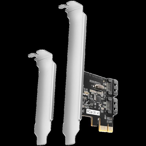 Axagon Two-channel SATA III PCI-Express controller with two internal SATA port outputs. Standard & Low profile.