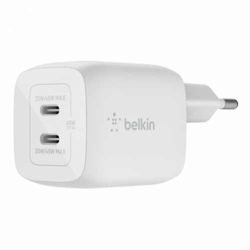 Belkin Dual USB-C GaN Wall Charger with PPS 45W