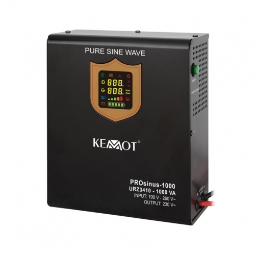 Wall-mounted uninterruptible power supply KEMOT PROsinus-1000 converter with pure sine wave and charging function 12V 230V 1000VA/700W