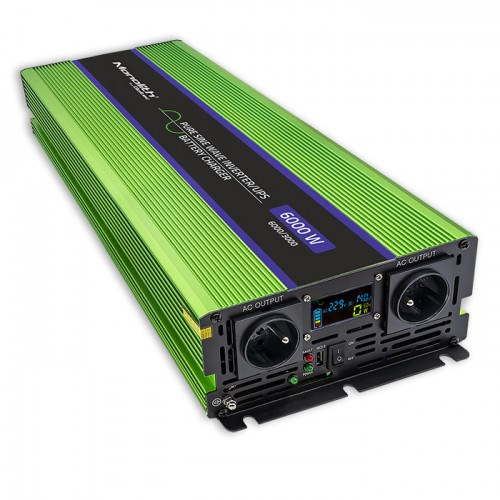 Qoltec Monolith power adapter/inverter Auto 6000 W Green