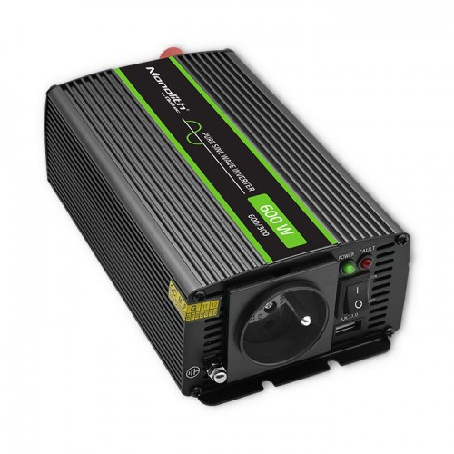 Qoltec Monolith power adapter/inverter Auto 600 W