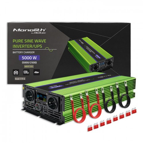 Qoltec Monolith power adapter/inverter Auto 5000 W Green